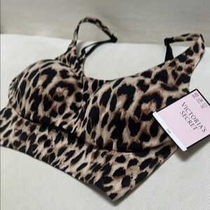 Victoria's Secret Brown and Black Leopard Print Sport Bra